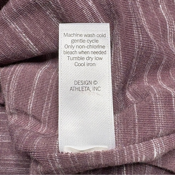 Athleta Avenues Blouson Mini Dress Size S Ruched Sides Super Soft Mauve Casual - Picture 12 of 12